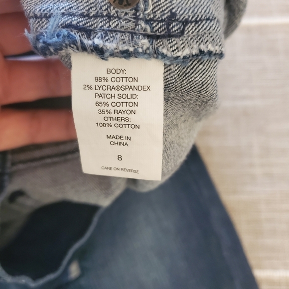 Soho Size 8 Cotton Blend Patchwork Leggins Stretchy Denin - Picture 10 of 13